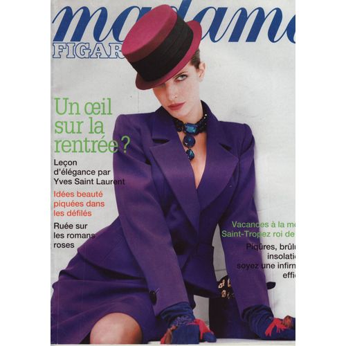 Madame Figaro / 19-08-1995 N°15863 : Yves Saint Laurent (4p) - Saint Tropez (6p)
