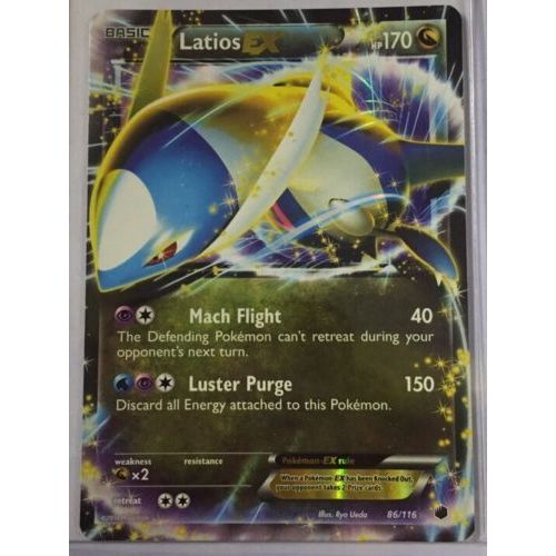 Carte Pokémon Latios Ex 86/116 Glaciation Plasma Neuf Fr