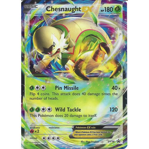 Chesnaught Ex (Blindepique) Xy18 (Promo) 180hp Xy - Booster Optimisé Attaque Eclair De 10 Cartes Pokemon Anglaises