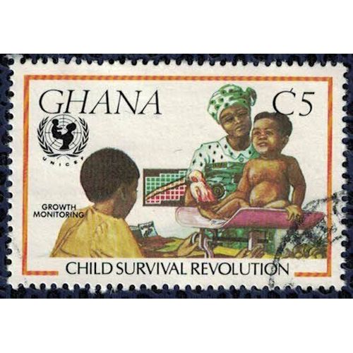 Ghana 1985 Oblitéré Used Child Survival Revolution Lutte Contre La Mortalité