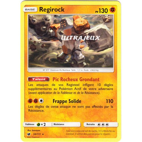 Pokémon - 53/178 - Regirock - Sl4 - Soleil Et Lune - Invasion Carmin - Rare