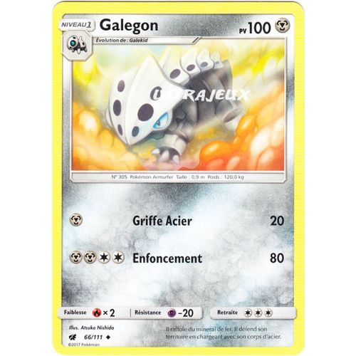 Pokémon - 66/178 - Sl4 - Soleil Et Lune - Invasion Carmin - Galegon - Peu Commune