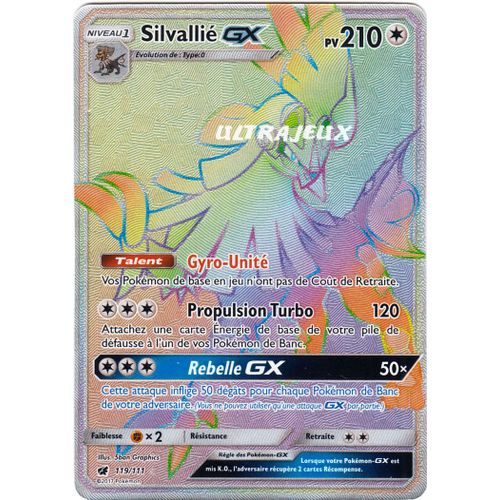 Pokémon - 119/178 - Sl4 - Soleil Et Lune - Invasion Carmin - Silvallié Gx - Hyper Rare