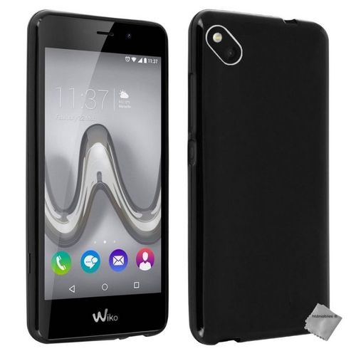 Housse Etui Coque Pochette Silicone Gel Fine Pour Wiko Sunny 2 Plus + Film Ecran - Noir