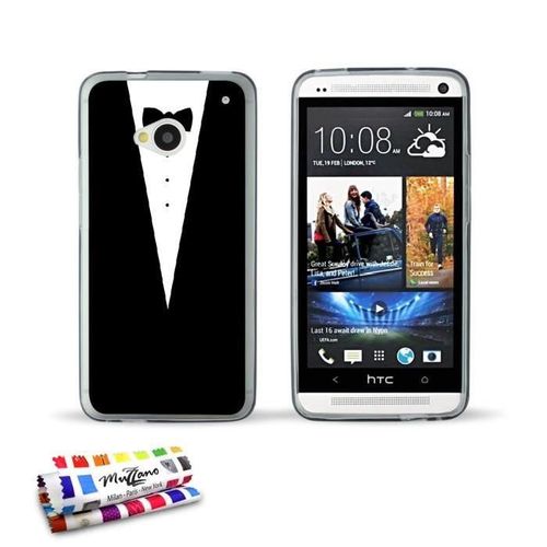 Coque Case Htc One M7 Smocking Contour Transparent Silicone Souple (Tpu)