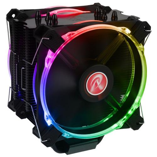 Raijintek Leto Pro CPU-Kuhler, schwarz, RGB-LED - 2x120mm