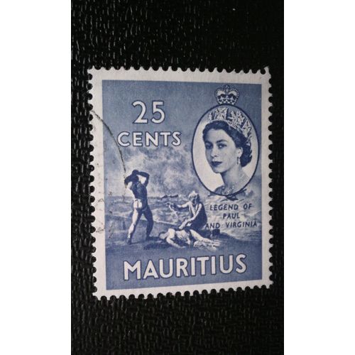 Timbre Ile Maurice (Yt 248 ) 1953 Illustration Du Roman "Paul Et Virginie