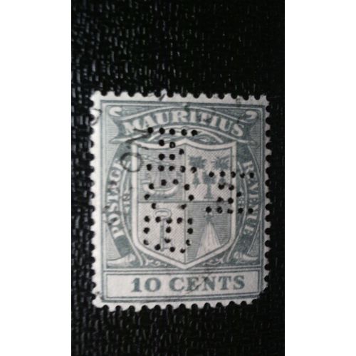 Timbre Ile Maurice (Yt 165 ) 1922 Les Numéros De 1921-26 Blason
