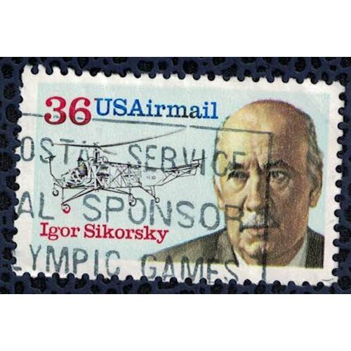 Etats Unis 1988 Oblitéré Used Igor Sikorsky Hélicoptère Vs-300 Su