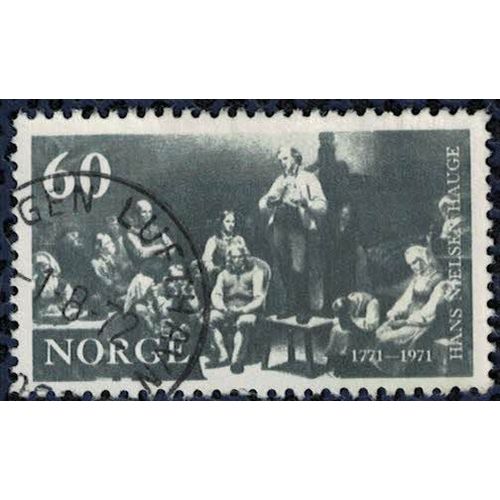 Norvège 1971 Oblitéré Used Hans Nielsen Hauge Prédicateur Laïc Su