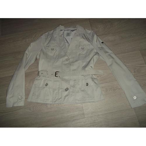 Veste Cerruti Grise Style Saharienne Taille 40/42 Tbe