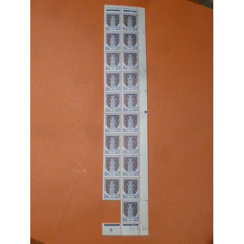 Timbre France Niort 0.01 - Blason De La Ville De Niort N°1351a - Carnet De 18 Timbres Poste Guéret 0.01