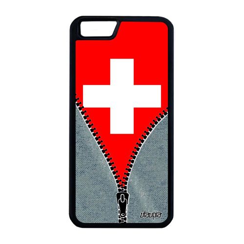 Coque Pour Iphone 6 6s Plus Silicone Drapeau Suisse Switzerland Foot Noir Iphone 6 Plus Iphone 6s Plus
