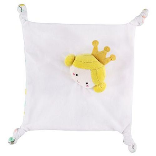 Doudou Plat Blanc Orchestra Premaman Reine Princesse Couronne Peluche Jouet Bebe