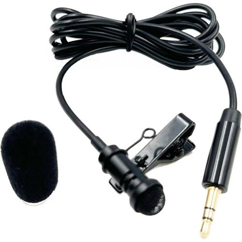 Lavalier Lapel Microphone de Remplacement 3,5 mm pour Rode Wireless GO 2 / II & DJI Microphone émetteur Condensateur Mic de Lapel idéal pour Youtube, interviews, Podcasts, Vlogs,1,5M