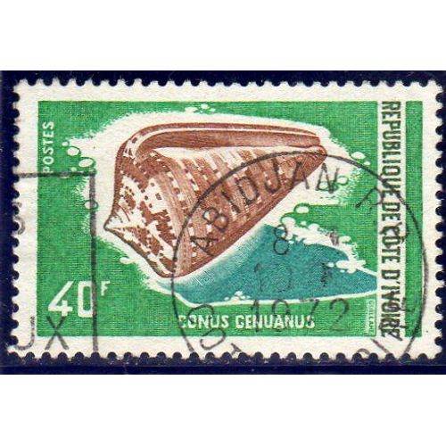 Timbre-Poste De Côte D'ivoire (Mollusque : Conus Genuanus)