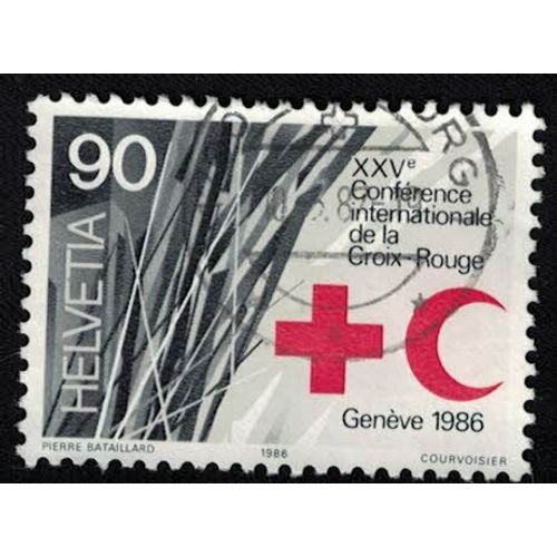 Suisse 1986 Oblitéré Rond Used Xxv Conférence Internationale Croix Et Croissant Rouge Su
