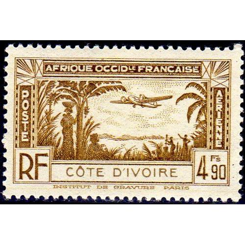 Timbre De Poste Aérienne De Côte D'ivoire (Avion)