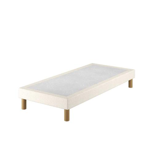 Le Roi Du Matelas - Sommier Tapissier Cirse Deco Boucle Blanc - 80x200 Cm - Cadre Et Lattes Passives En Sapin Blanc - Lattes Sapin Blanc Du Nord - Soutien Ferme