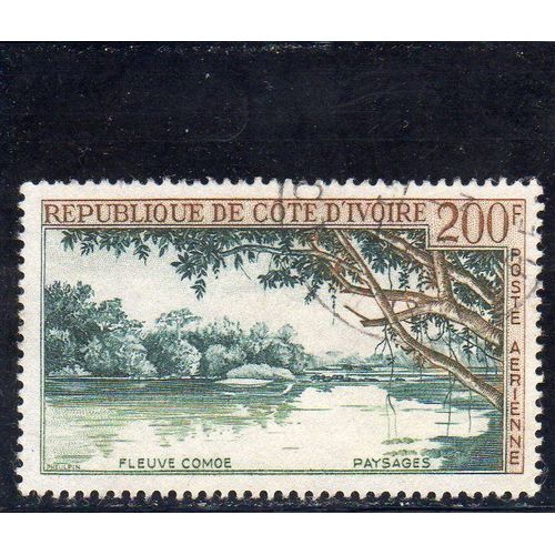 Timbre De Poste Aérienne De Côte D'ivoire (Fleuve Comoe)