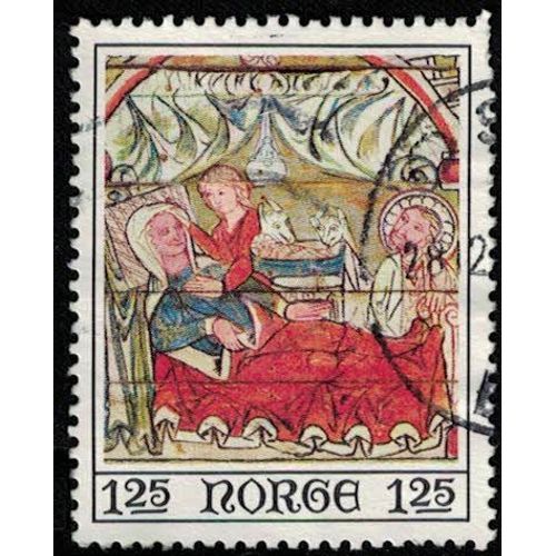 Norvège 1975 Oblitéré Used Fresque De Plafond Oeuvre Biblique Su