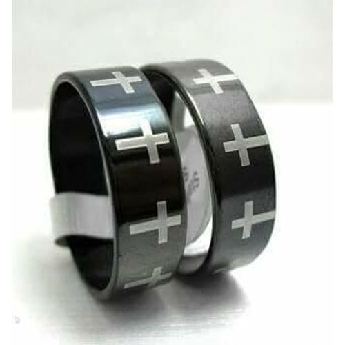 Bague Noire Croix
