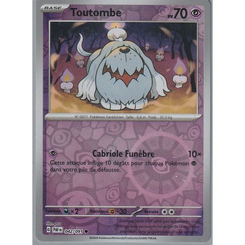 Carte Pokémon - Toutombe - 042/091 - Reverse - Ev4,5 Destinée De Paldea Sous Sleeve - Choupine50
