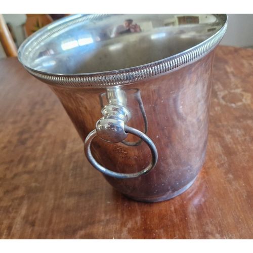 Seau À Champagne En Métal Argenté Poinçonné Par Chandion Snpa