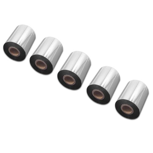 vhbw 5x Ruban transfert thermique compatible avec Valentin Solo, Pica II - Serie imprimante d'étiquette résistante 80mmx300m résine/cire