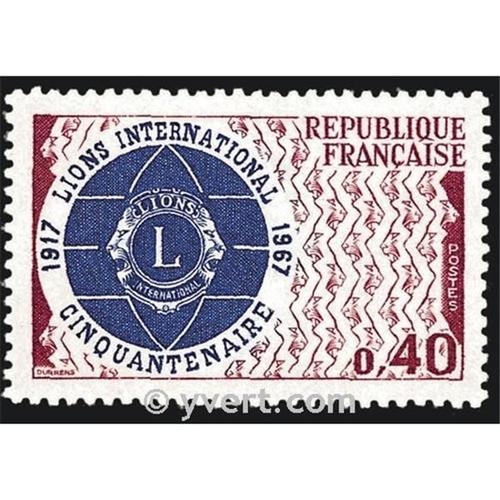 Cinquantenaire Du Lions International Année Année 1967 N° 1534 Yvert Et Tellier Luxe