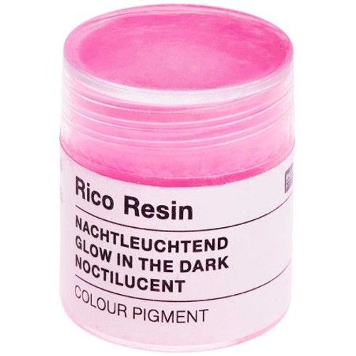 Pigments De Couleur Noctilucent Pour Résine - Pot De 3gr - Rico Design Rose Fluo