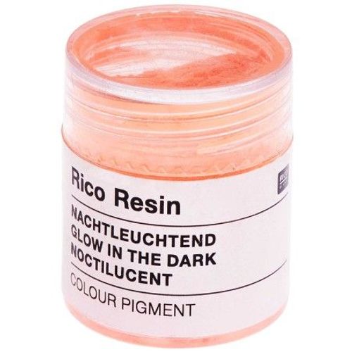 Pigments De Couleur Noctilucent Pour Résine - Pot De 3gr - Rico Design Orange Fluo