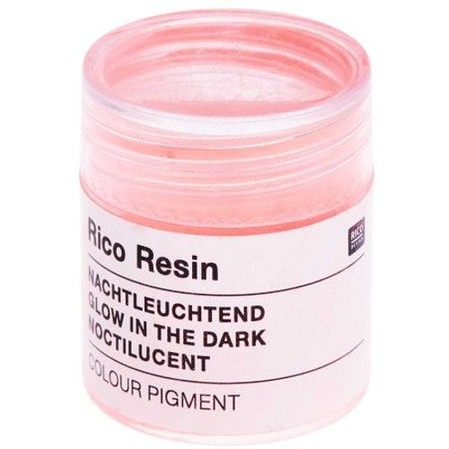 Pigments De Couleur Noctilucent Pour Résine - Pot De 3gr - Rico Design Rouge Fluo