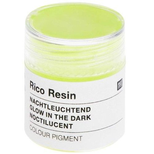 Pigments De Couleur Noctilucent Pour Résine - Pot De 3gr - Rico Design Jaune Fluo