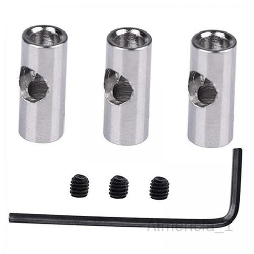 5 X 3.17mm À 5mm Alésage Accouplement Rigide Vis De Réglage En Métal, Connecteur De Coupleur D'arbre, Accessoires De Moteur, 3 Pièces