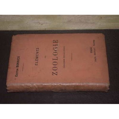 Eléments De Zoologie   de gaston bonnier   Format Broché (Livre)