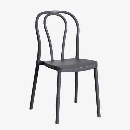 Chaise De Salle À Manger Empilable Mizzi Gris Graphite