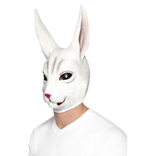 Masque Entier De Lapin Blanc En Latex