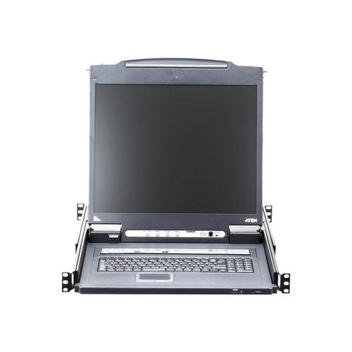 ATEN Slideaway CL5716IN - Console KVM avec commutateur KVM - 16 ports - PS/2, USB - 19" - rack-montable - 1280 x 1024 @ 75 Hz - 250 cd/m² - 1000:1 - 5 ms - VGA - 1U