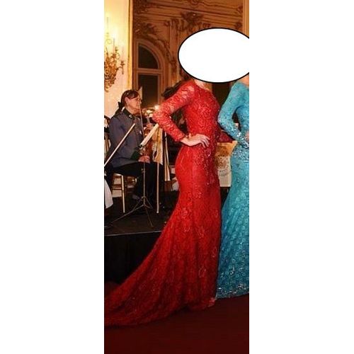 Robe De Soirée Patrick Pham Couture Robe Soirée Dentelle 38 Rouge