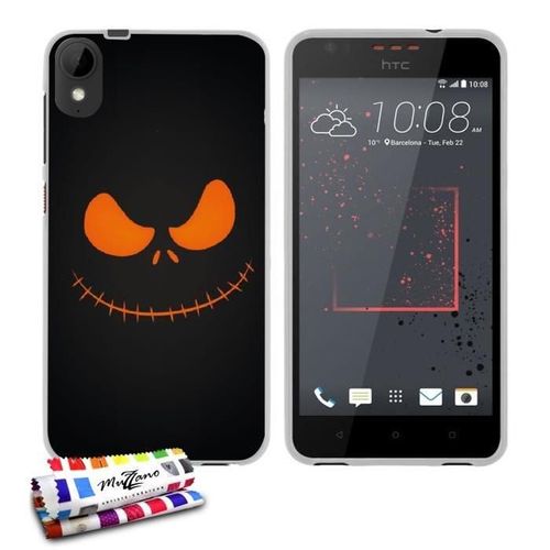 Coque Case Htc Desire 825 Citrouille Contour Transparent Silicone Souple (Tpu)