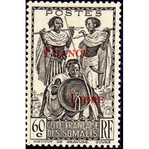 Timbre-Poste De La Côte Des Somalis (Surcharge France Libre)