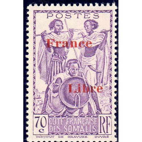 Timbre-Poste De La Côte Des Somalis (Surcharge France Libre)