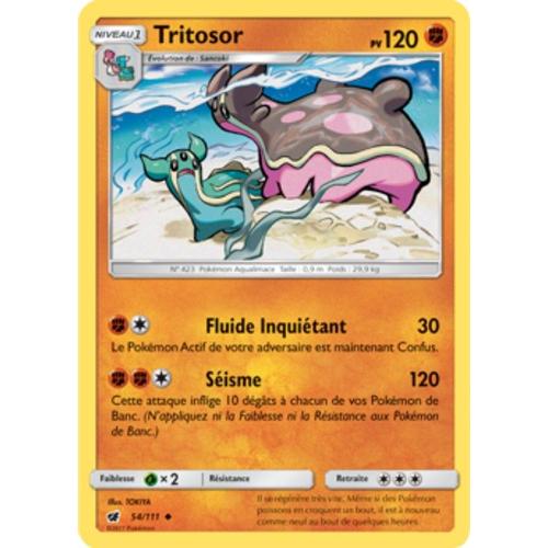 Carte Pokémon Tritosor - 120 Pv - Soleil Et Lune Invasion Carmin - 54/111 Neuve - Fr