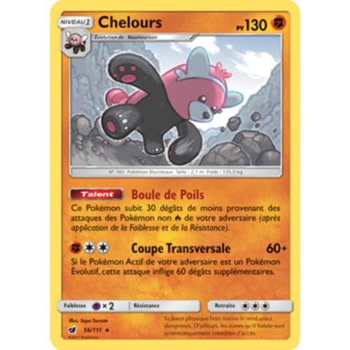 Carte Pokémon Chelours Holo - 130 Pv - Soleil Et Lune Invasion Carmin - 56/111 Neuve - Fr