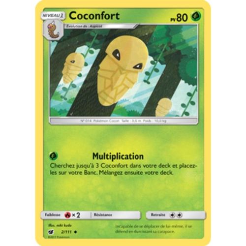 Carte Pokémon Coconfort - 80 Pv - Soleil Et Lune Invasion Carmin - 2/111 Neuve - Fr