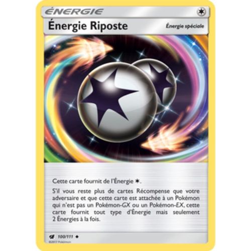 Carte Pokémon Énergie Riposte - Soleil Et Lune Invasion Carmin - 100/111 Neuve - Fr