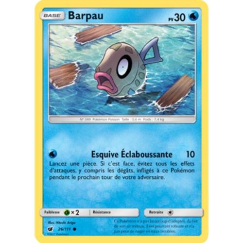 Carte Pokémon Barpau - 30 Pv - Soleil Et Lune Invasion Carmin - 26/111 Neuve - Fr