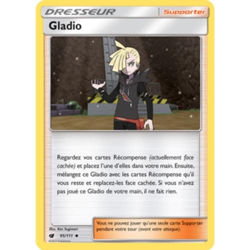 Carte Pokémon Dresseur : Gladio - Soleil Et Lune Invasion Carmin - 95/111 Neuve - Fr
