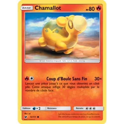 Carte Pokémon Chamallot - 80 Pv - Soleil Et Lune Invasion Carmin - 13/111 Neuve - Fr